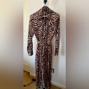 Becca Tilly Bar III zebra printed belted dress